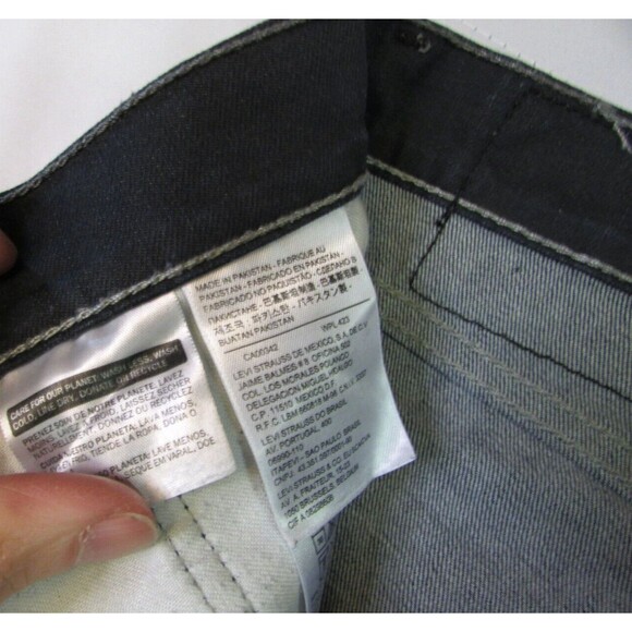 Levi's 508 Jeans Regular Taper Dark Blue Men's 30x32 White Stitching - Picture 9 of 10